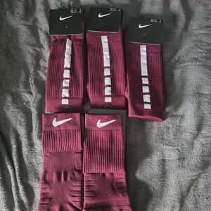 Maroon Nike Elite Socks (Soccer)